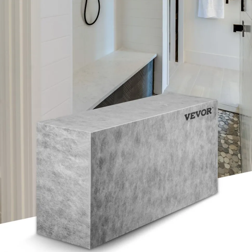 VEVOR Board Shower Bench Rectangle Bench Ready to Tile & Waterproof 47.2x16x20"
