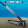 VEVOR Boat Anchor Kit 13 lb Fluke Style Anchor, Hot Dipped Galvanized Steel Fluke Anchor, Marine Anchor with Anchor, Shackles, Chain, Rope for Boat Mooring on The Beach, Boats from 20'-32'