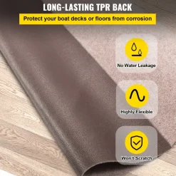 VEVOR Boat Carpet, 6 ft x 23 ft Marine Carpet for Boats, Waterproof Light Brown Carpet with Marine Backing Anti-Slide Marine Grade Boat Carpet Cuttable Easy to Clean Patio Rugs Deck Rug