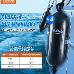 VEVOR Boat Fenders, 6.5