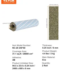 VEVOR Boat Flooring, EVA Foam Boat Decking 94.5