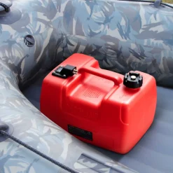 VEVOR Boat Fuel Tank, 3.17-Gallon/12-L Marine Outboard Transfer Tank, Transfer Tank with 9.8ft Hose, Gauge for Outboard Engine, Yacht, Fishing Boat, Deck, Red