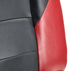 VEVOR Boat Seat, High Backrest, Folding Fishing Boat Seat with Thickened Sponge Cushion & Waterproof PVC Leather, Aluminum Alloy Hinges, Flip Up Boat Seat for Boats, Yachts, Ships, Black & Red