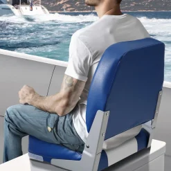 VEVOR Boat Seat Low Back Fold-Down Fishing Boat Chair with Sponge Padding 2 Pack