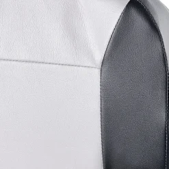 VEVOR Boat Seat, Low Backrest, Folding Fishing Boat Seat with Thickened Sponge Cushion & Waterproof PVC Leather, Aluminum Alloy Hinges, Flip Up Boat Seat for Fishing Boats, Yachts, Ships, Black & Grey