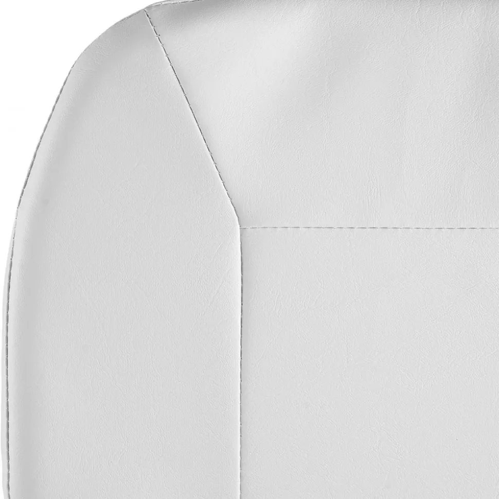 VEVOR Boat Seat, Low Backrest, Folding Fishing Boat Seat with Thickened Sponge Cushion & Waterproof PVC Leather, Aluminum Alloy Hinges, Flip Up Boat Seat for Fishing Boats, Yachts, Ships, White