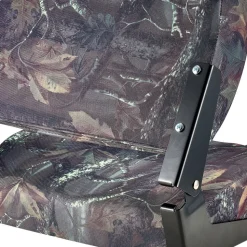 VEVOR Boat Seat, Low Backrest, Folding Fishing Boat Seat with Thickened Sponge Cushion & PU Polyester Fabric, Strong PP Frame, Flip Up Boat Seat for Boats, Yachts, Ships, Camouflage Color (2 Seats)