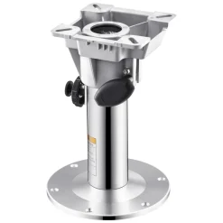 VEVOR Boat Seat Pedestal, Adjustable Height from 12.76 to 18.7 Inches, Aluminum Alloy Boat Chair Base with Locking Design, Waterproof & Rust-resistant, Ideal for Fishing and Boating Enthusiasts