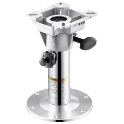 VEVOR Boat Seat Pedestal, Adjustable Height from 12.76 to 18.7 Inches, Aluminum Alloy Boat Chair Base with Locking Design, Waterproof & Rust-resistant, Ideal for Fishing and Boating Enthusiasts