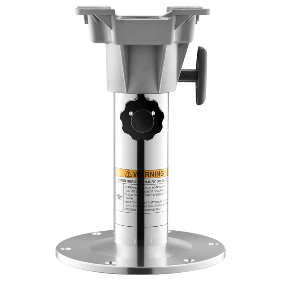 VEVOR Boat Seat Pedestal, Adjustable Height from 12.76 to 18.7 Inches, Aluminum Alloy Boat Chair Base with Locking Design, Waterproof & Rust-resistant, Ideal for Fishing and Boating Enthusiasts