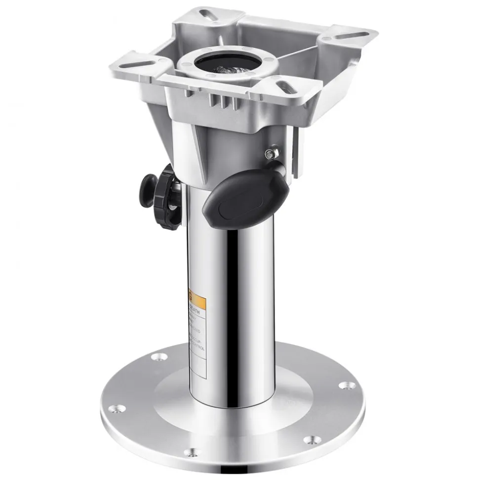 VEVOR Boat Seat Pedestal, Adjustable Height from 12.76 to 18.7 Inches, Aluminum Alloy Boat Chair Base with Locking Design, Waterproof & Rust-resistant, Ideal for Fishing and Boating Enthusiasts