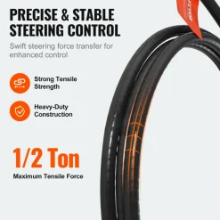 VEVOR Boat Steering Cable, 17 Feet Outboard Marine Rotary Steering Cable, 1/2 Ton High Tensile Strength, Replacement Steering Cable Compatible with Most Single-Station Outboard Steering Systems