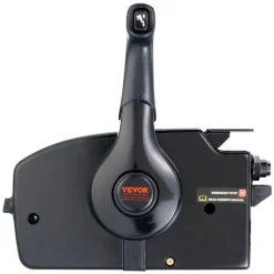VEVOR Boat Throttle Control, 881170A15 Side-Mounted Outboard Remote Control Box for Mercury PT 2-Stroke, Marine Throttle Control Box with Power Trim Switch, 16.3 ft Harness 8+4 Pin, and Lanyard