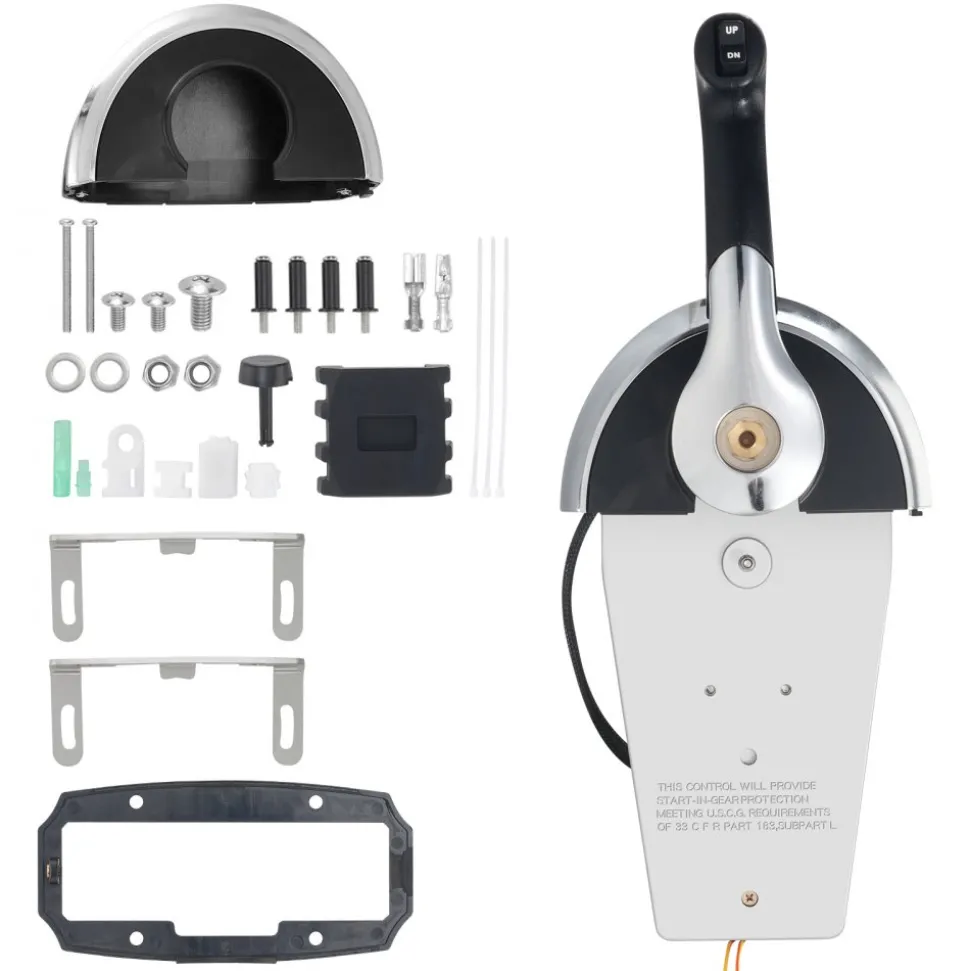 VEVOR Boat Throttle Control, 8M0059686 Top-Mounted Outboard Remote Control Box for Mercury PT 2-Stroke, Marine Throttle Control Gear Box with Power Trim Switch