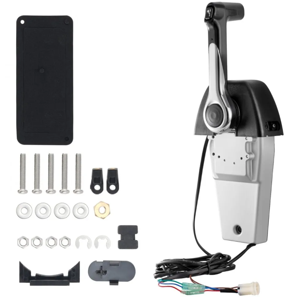 VEVOR Boat Throttle Control, 704-48205-P1 Top-Mounted Outboard Remote Control Box for Yamaha 4-Stroke, Marine Throttle Control Box with Power Trim Switch and 4.6 ft Harness with 5 Pin Connector