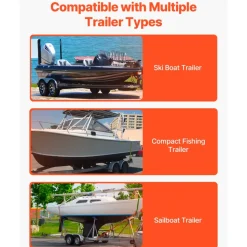 VEVOR Boat Trailer Guide, 60″ Adjustable Design Trailer Guide Poles, 2PCS High-Hardness Steel Trailer Guide-Ons, Trailer Guides with PVC Pipes, for Ski Boat, Fishing Boat or Sailboat Trailer