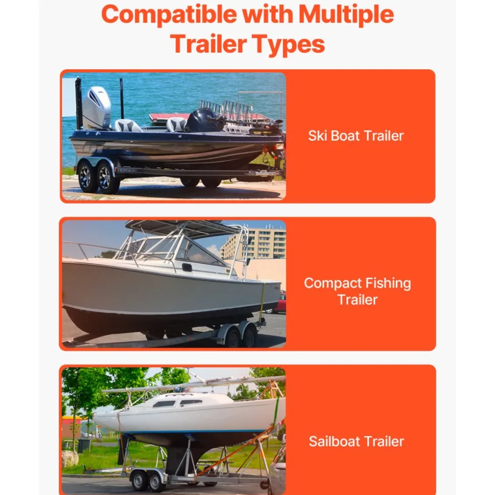 VEVOR Boat Trailer Guide, 60″ Adjustable Design Trailer Guide Poles, 2PCS High-Hardness Steel Trailer Guide-Ons, Trailer Guides with PVC Pipes, for Ski Boat, Fishing Boat or Sailboat Trailer