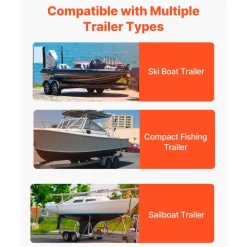 VEVOR Boat Trailer Guide, 40″ Adjustable Design Trailer Guide Poles, 2PCS High-Hardness Steel Trailer Guide-Ons, Trailer Guides with PVC Pipe Posts, for Ski Boat, Fishing Boat or Sailboat Trailer