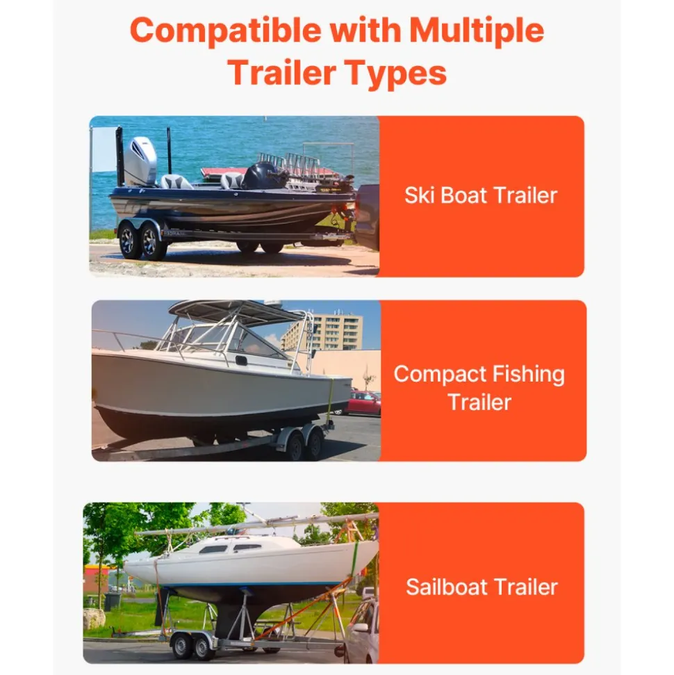 VEVOR Boat Trailer Guide, 40″ Adjustable Design Trailer Guide Poles, 2PCS High-Hardness Steel Trailer Guide-Ons, Trailer Guides with PVC Pipe Posts, for Ski Boat, Fishing Boat or Sailboat Trailer