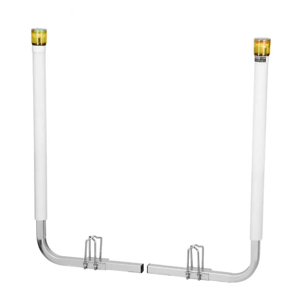 VEVOR Boat Trailer Guide, 46 in with LED Light Trailer Guide Poles, 2PCS High-Hardness Steel Guide-Ons, Wide Adjustable Trailers Guides with PVC Pipes, for Ski Boat, Fishing Boat or Sailboat Trailers
