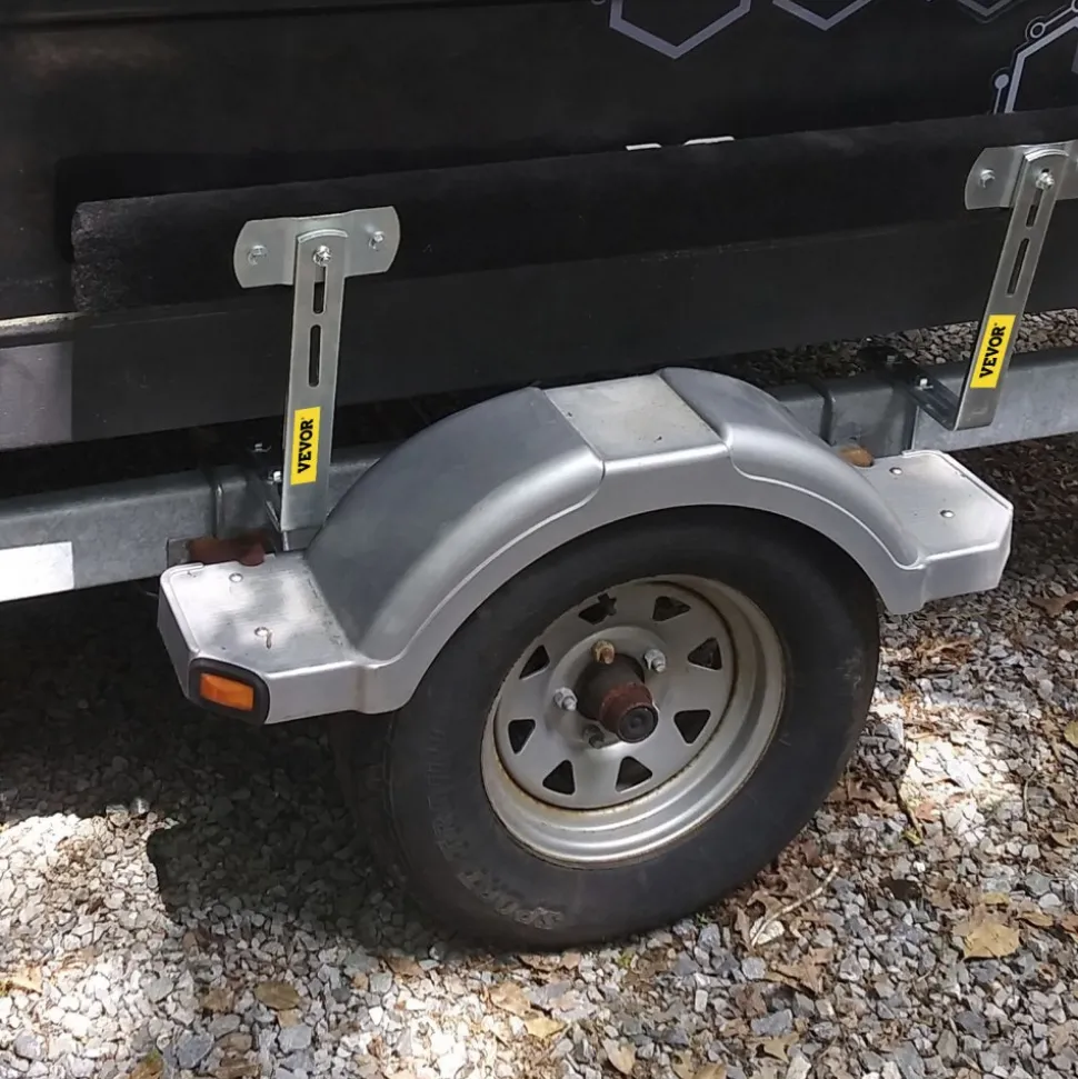 VEVOR Boat Trailer Guide-ons, 48", 2 PCS Rustproof Steel Trailer Guide ons, Trailer Guides with Carpet-Padded Boards, Mounting Parts Included, for Ski Boat, Fishing Boat or Sailboat Trailer