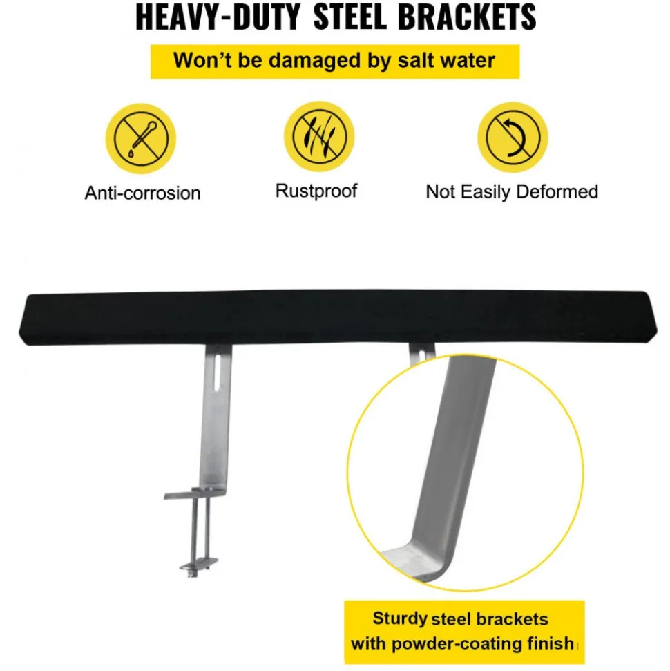 VEVOR Boat Trailer Guide-ons, 48", 2 PCS Rustproof Steel Trailer Guide ons, Trailer Guides with Carpet-Padded Boards, Mounting Parts Included, for Ski Boat, Fishing Boat or Sailboat Trailer