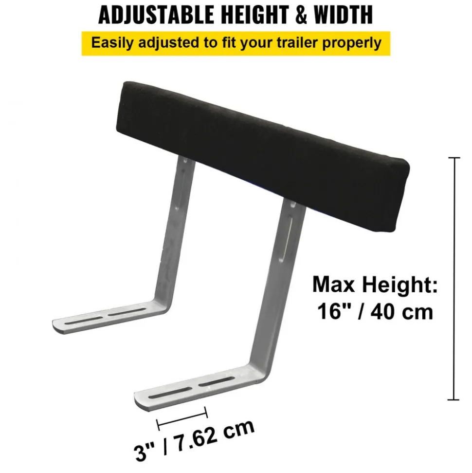 VEVOR Boat Trailer Guide-ons, 48", 2 PCS Rustproof Steel Trailer Guide ons, Trailer Guides with Carpet-Padded Boards, Mounting Parts Included, for Ski Boat, Fishing Boat or Sailboat Trailer