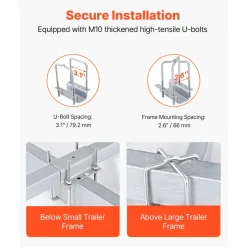 VEVOR Boat Trailer Guide, 2PCS Adjustable Short Bunk Guide-Ons, Hardened Steel Trailer Guide Poles with Soft Cushion, Heavy Duty Roller Guide Design, for Ski Boat, Fishing Boat or Sailboat Trailer