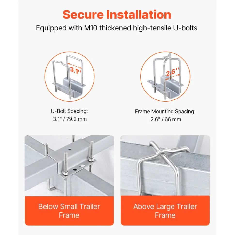 VEVOR Boat Trailer Guide, 2PCS Adjustable Short Bunk Guide-Ons, Hardened Steel Trailer Guide Poles with Soft Cushion, Heavy Duty Roller Guide Design, for Ski Boat, Fishing Boat or Sailboat Trailer