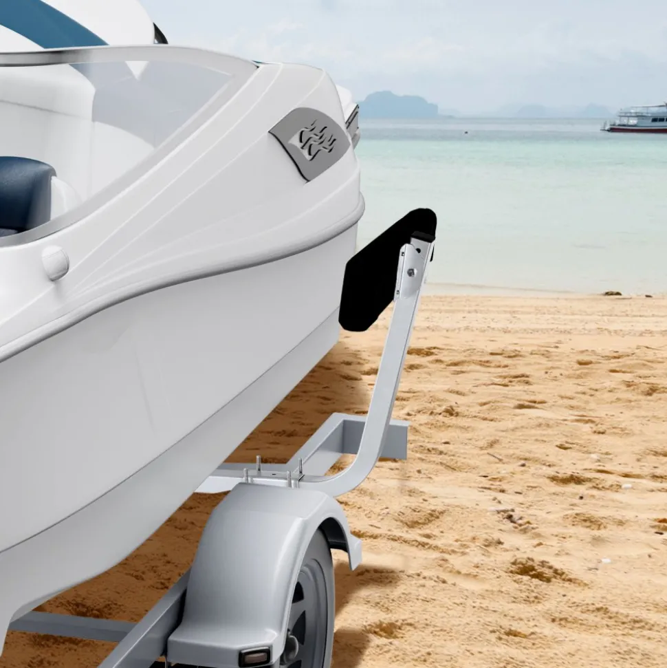 VEVOR Boat Trailer Guide, 2PCS Adjustable Short Bunk Guide-Ons, Hardened Steel Trailer Guide Poles with Soft Cushion, Heavy Duty Roller Guide Design, for Ski Boat, Fishing Boat or Sailboat Trailer