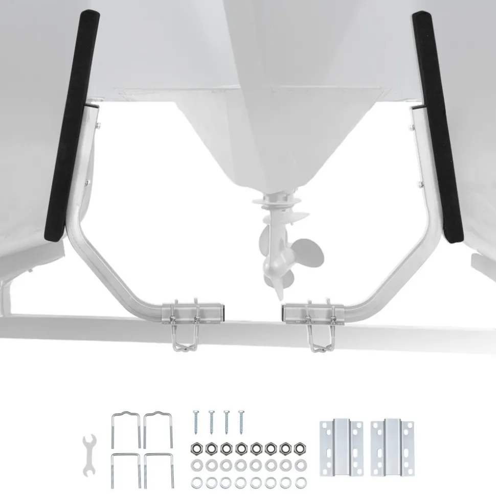 VEVOR Boat Trailer Guides, 1.2 in Adjustable Width Trailers Guide, 2PCS High-Hardness Steel Trailer Guide-Ons with Thick Support Pads, Fits L-Beam, Box or C-Channel Bunk-Style Pontoon Trailers