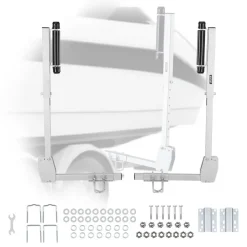 VEVOR Boat Trailer Guides, 27.6-41.3 in Height Adjustable Trailers Guide, 2PCS Thickened High-Duty Trailer Guide-Ons with Smooth Roller Guidance, for Over 16 in Larger Fishing Boats, Runabout Boats
