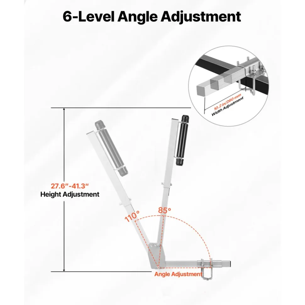 VEVOR Boat Trailer Guides, 27.6-41.3 in Height Adjustable Trailers Guide, 2PCS Thickened High-Duty Trailer Guide-Ons with Smooth Roller Guidance, for Over 16 in Larger Fishing Boats, Runabout Boats