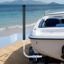 VEVOR Boat Trailer Guides, 16.7 in/18.7 in Height Adjustable Trailers Guide, 2PCS Thickened Steel Trailer Guide-Ons with Thick Support Pads, Fits L-Beam, Box or C-Channel Bunk-Style Pontoon Trailers