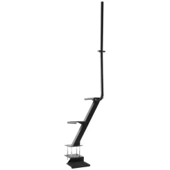 VEVOR Boat Trailer Steps, 3-Step, Heavy-Duty Boat Trailer Steps with Handle, Non-Slip Surface, 3 Mounting Angle Options, Carbon Steel Ladder Suitable for 3