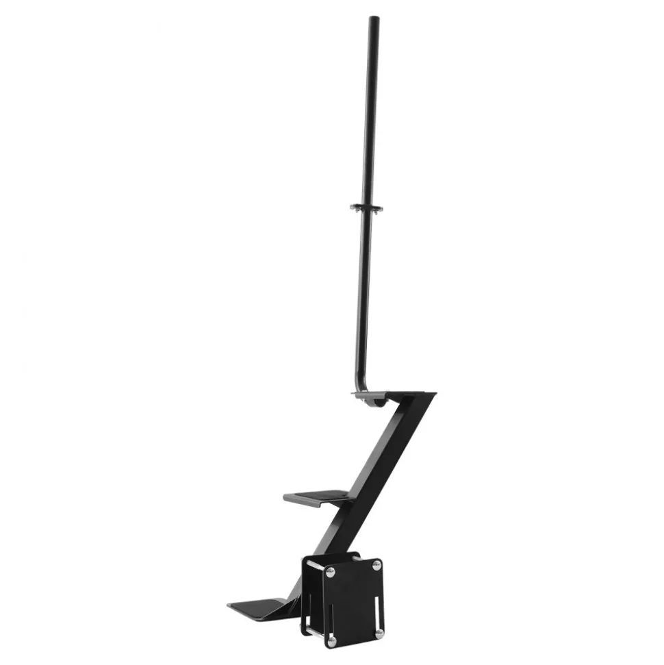 VEVOR Boat Trailer Steps, 3-Step, Heavy-Duty Boat Trailer Steps with Handle, Non-Slip Surface, 3 Mounting Angle Options, Carbon Steel Ladder Suitable for 3" x 3"/3" x 5"/4" x 4" Frame, Side Mounting