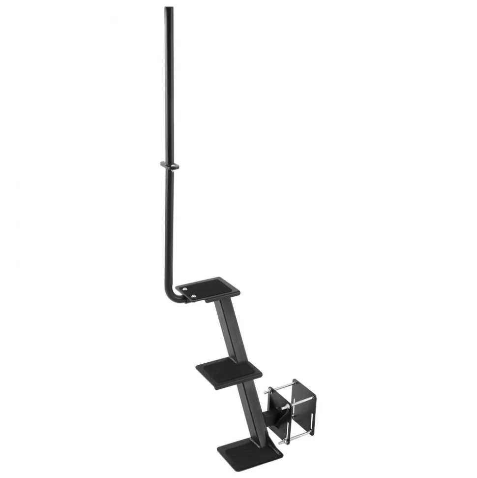 VEVOR Boat Trailer Steps, 3-Step, Heavy-Duty Boat Trailer Steps with Handle, Non-Slip Surface, 3 Mounting Angle Options, Carbon Steel Ladder Suitable for 3" x 3"/3" x 5"/4" x 4" Frame, Side Mounting