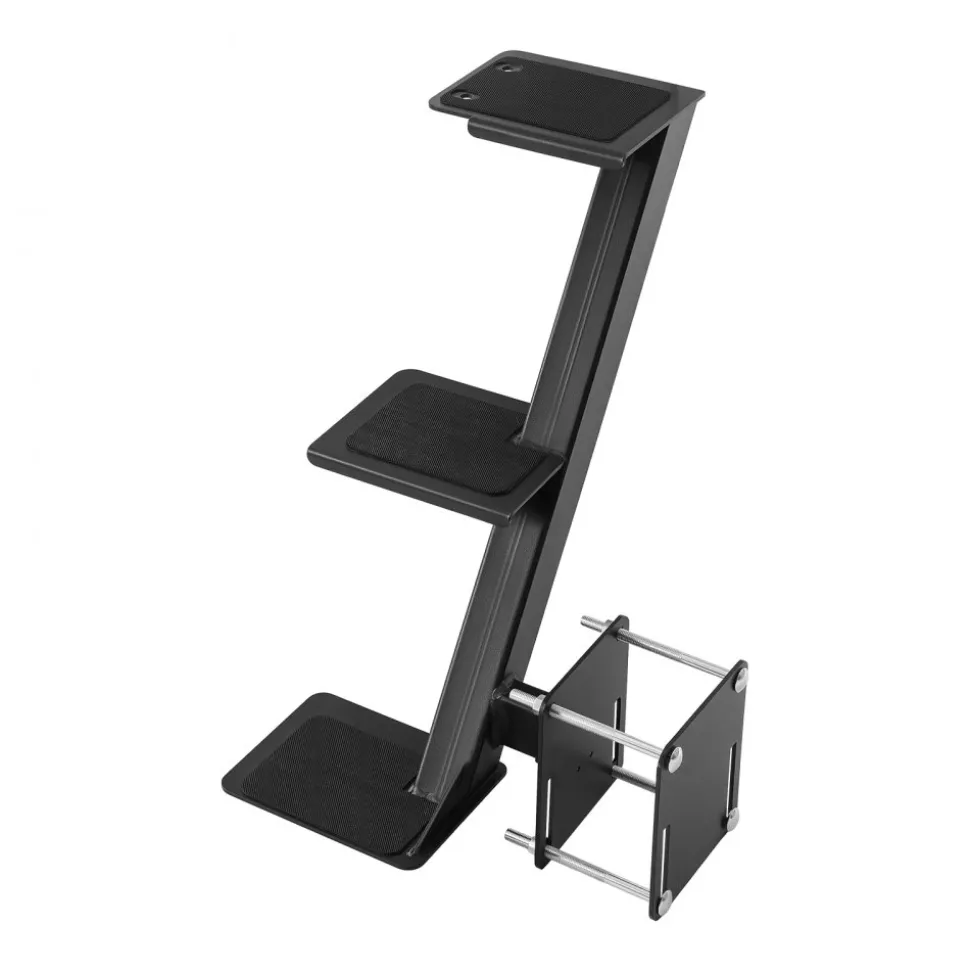 VEVOR Boat Trailer Steps, 3-Step, Heavy-Duty Boat Trailer Steps with Handle, Non-Slip Surface, 3 Mounting Angle Options, Carbon Steel Ladder Suitable for 3" x 3"/3" x 5"/4" x 4" Frame, Side Mounting