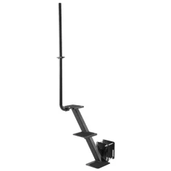 VEVOR Boat Trailer Steps, 3-Step, Heavy-Duty Boat Trailer Steps with Handle, Non-Slip Surface, 3 Mounting Angle Options, Carbon Steel Ladder Suitable for 3