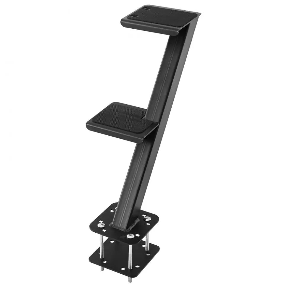 VEVOR Boat Trailer Steps, 2-Step, Heavy-Duty Boat Trailer Steps with Handle, Non-Slip Surface, 3 Mounting Angle Options, Carbon Steel Ladder Suitable for 3" x 3"/3" x 5"/4" x 4" Frame, Bottom Mounting