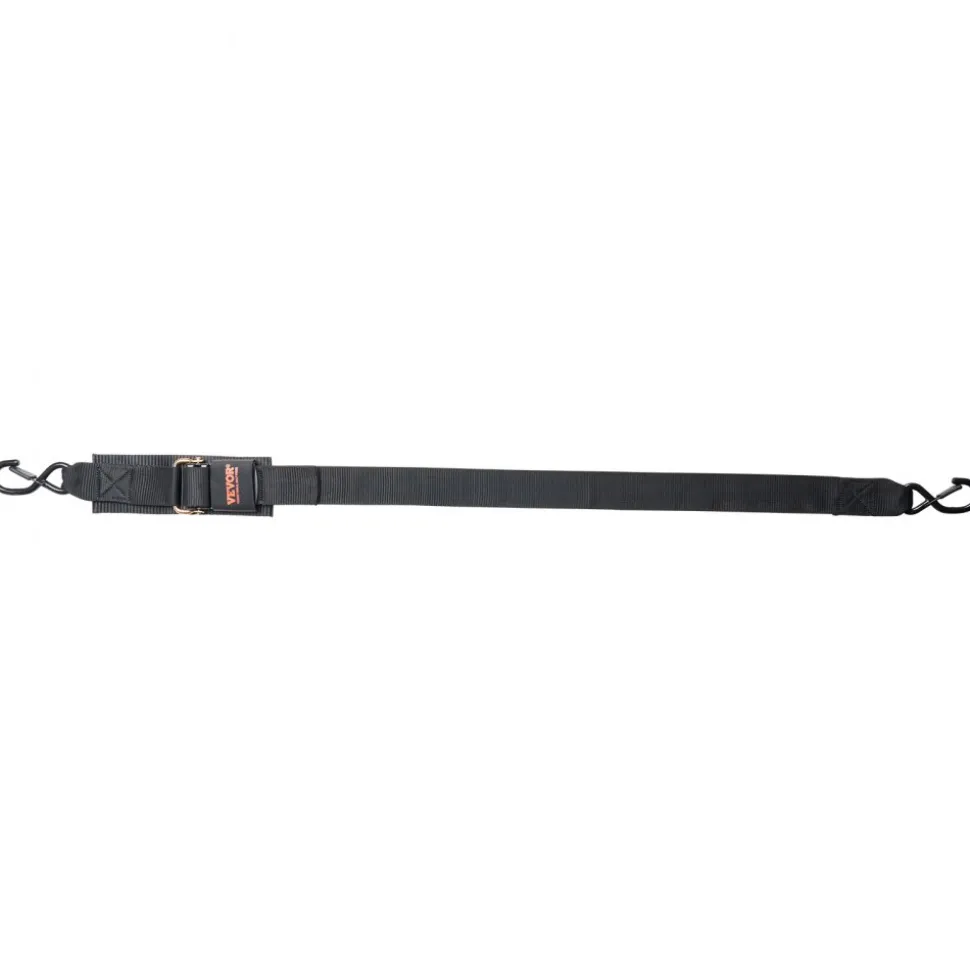 VEVOR Boat Trailer Transom Straps, 2 in x 4 ft Ratchet Tie Down Straps with Security Lock S Hooks, 2 Pack Heavy Duty Ratchet Tie Down Straps with 1500 lbs Break Strength, for Trailers, Vehicles, Boat
