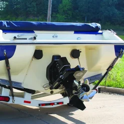 VEVOR Boat Trailer Transom Straps, 2 in x 4 ft Ratchet Tie Down Straps with Security Lock S Hooks, 2 Pack Heavy Duty Ratchet Tie Down Straps with 1500 lbs Break Strength, for Trailers, Vehicles, Boat