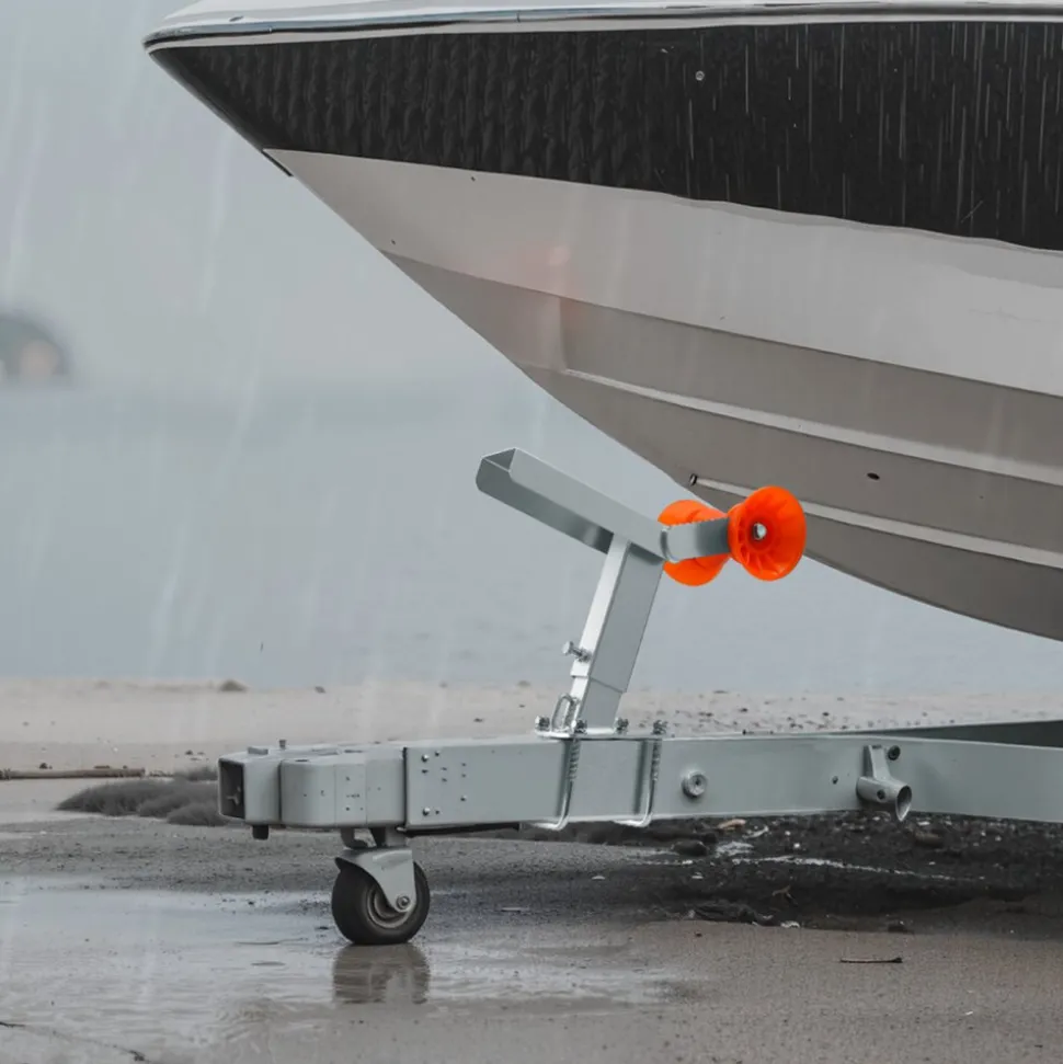 VEVOR Boat Trailer Winch Stand with Roller, Adjustable Height 14.3-21.6 Inches, Boat Winch Mount with U-Bolts for 2-3 Inches W x 3-4 Inches H Trailer Tongue, Fit for Jet Ski, Sailboat, Speedboat