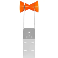 VEVOR Boat Trailer Winch Stand, 2 to 3-inch Winch Posts, Boat Trailer Winch Seat with TPU Orange Roller & U-Bolts, Suitable for Jet Ski, Sailboat, Fishing Boat, Speedboat (Galvanized), Silver