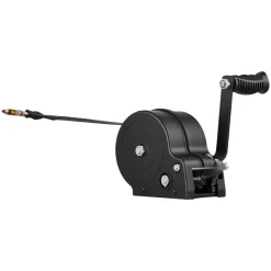 VEVOR Boat Winch, 1600 lbs Hand Winch, Heavy Duty Manual Rope Crank with 20ft Orange Polyester Strap, Portable Two-Way Ratchet, 2 Speed Switchable, Anti-Slip Handle Gear for Boat Trailer ATV Towing