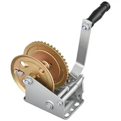 VEVOR Boat Winch, 1600 lbs Hand Winch, Heavy Duty Manual Rope Crank, Portable Two-Way Ratchet, 4: 1 Gear Ratio, Easy Installation Gear for Boat Trailer ATV Towing