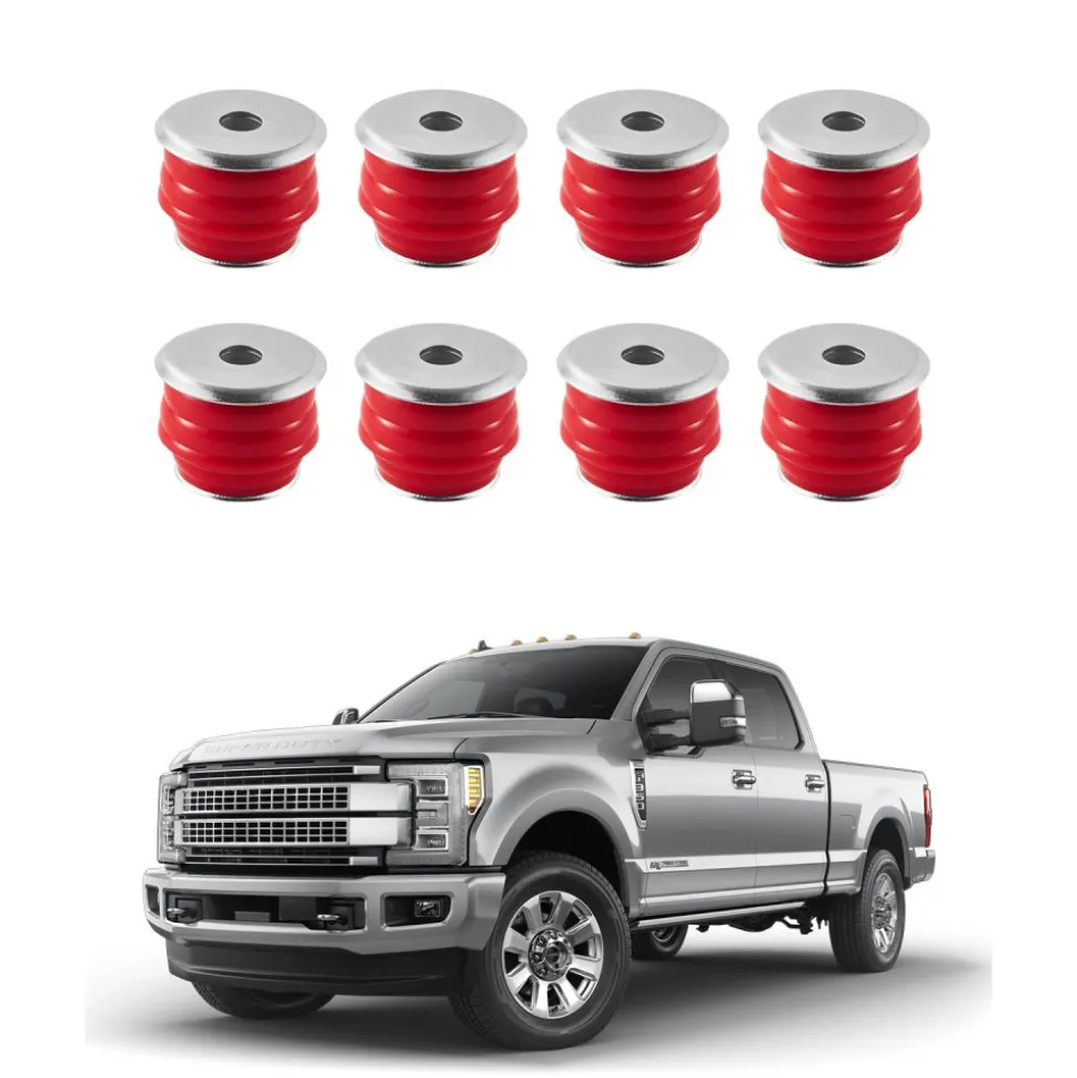 VEVOR Body Mount Bushing Kit, Compatible with 2008-2016 F250 F350 Super Duty, 60 PCS Polyurethane Body Mount Kit, Quick Replacement, Durable Components for Improving Bumpy Driving Performance, Red