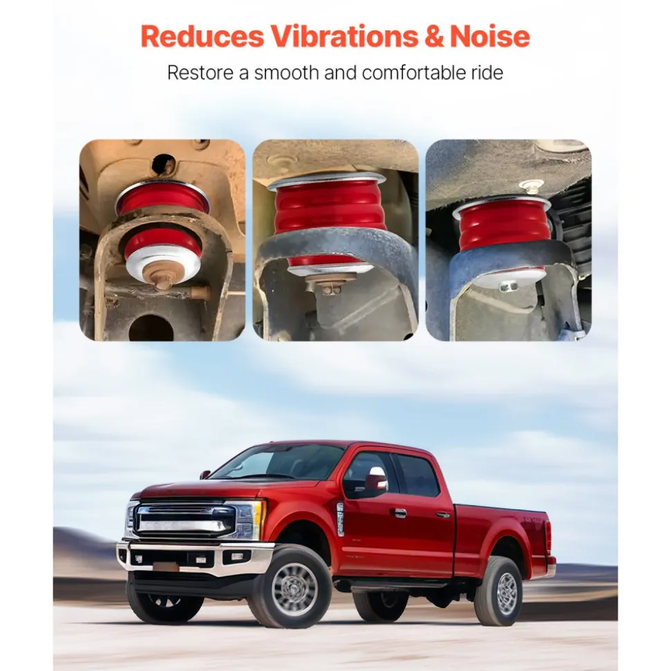 VEVOR Body Mount Bushing Kit, Compatible with 2008-2016 F250 F350 Super Duty, 60 PCS Polyurethane Body Mount Kit, Quick Replacement, Durable Components for Improving Bumpy Driving Performance, Red