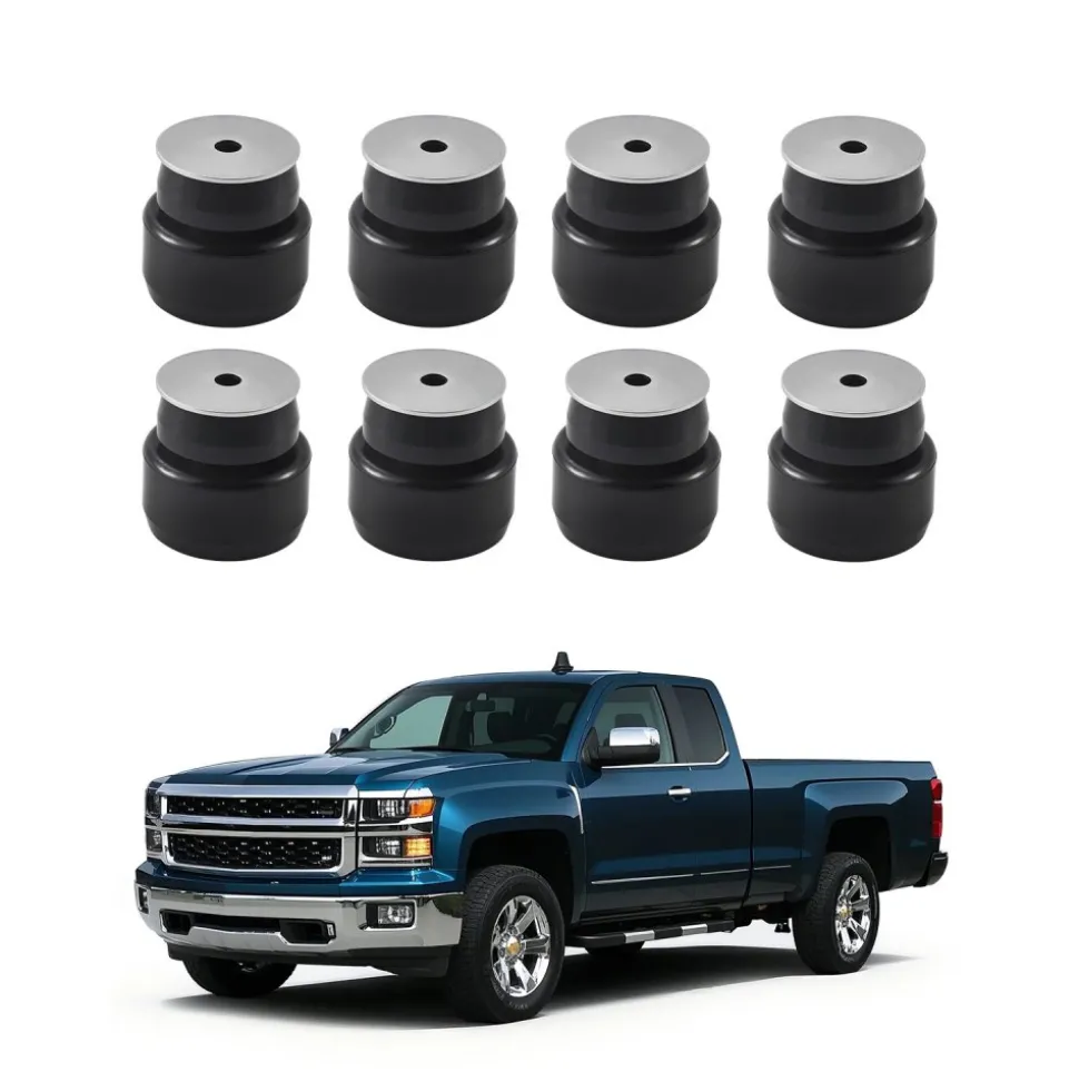 VEVOR Body Mount Bushing Kit, Compatible with 1999-2007 Ford F250 F350, 60 PCS Polyurethane Body Mount Kit, Quick Replacement, Durable Components for Improving Bumpy Driving Performance, Black