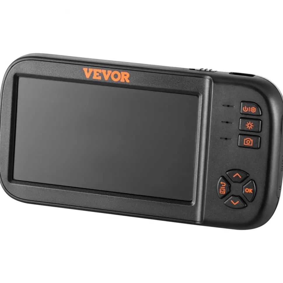 VEVOR Borescope Camera, Triple Lens Endoscope Camera with Light, 4.5" Screen 1080P Inspection Camera with 10 LED Light, IP67 Waterproof Drain Snake Camera for Auto, Plumbing (16.5FT Cable, 32GB Card)